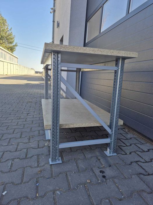 Stół warsztatowy roboczy narzędziowy metalowy regał sklepowy BITO