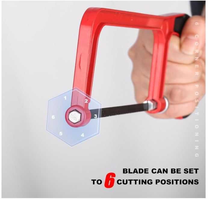 Piła ręczna 150mm do cięcia metalu + blok do cięcia