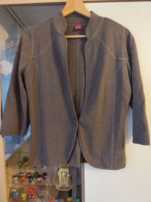 Brązowy blezer Olsen r. S/36 100% bawełna