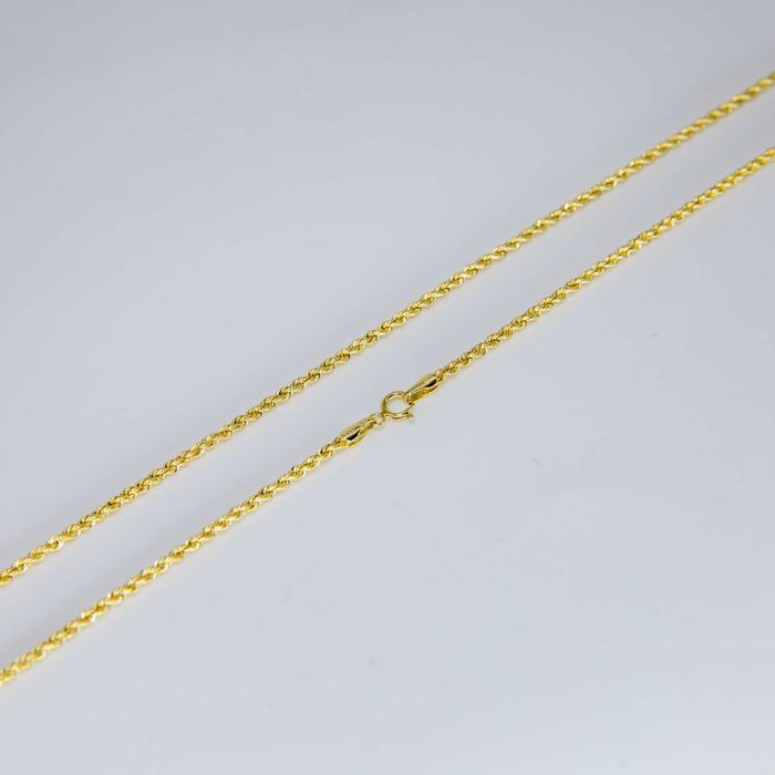 Złoty łańcuszek damski 585 Jasny Kordel 1,74g 45cm 1,8mm Nowy WYSYŁKA GRATIS