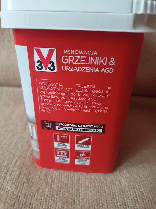 Farba renowacyjna V33 Grzejniki & Urządzenia AGD puszki 075L 3 kolory