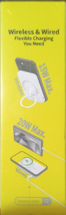 Baseus PicoGo Qi2 5000mAh: беспроводной магнитный павербанк / подставк