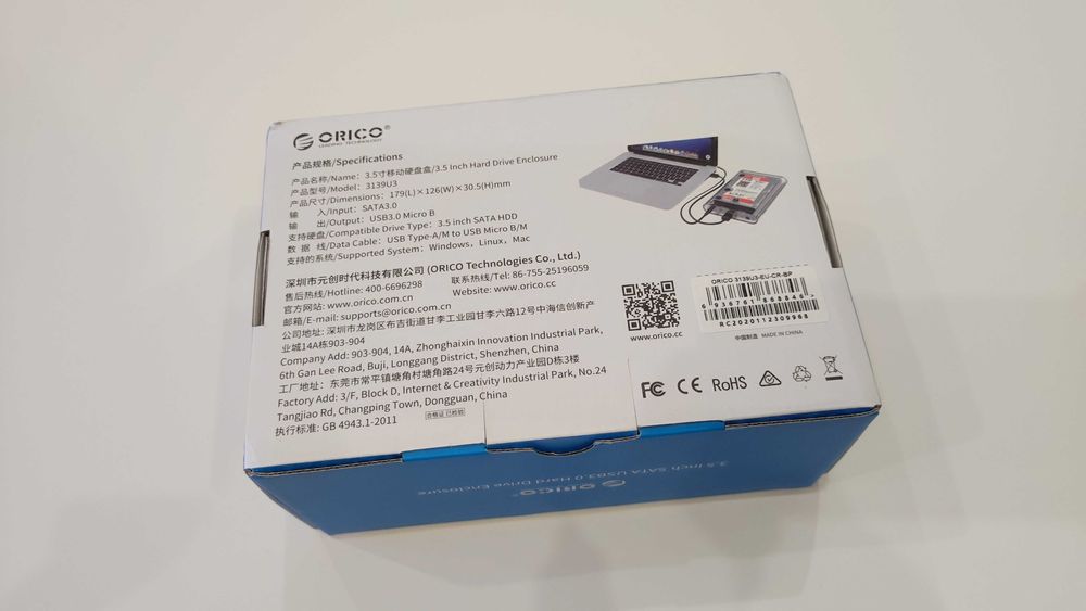 Caixa ORICO3.5 Sata usb 3.0