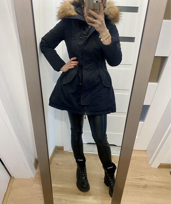 Kurtka puchowa zimowa moncler z jenotem rozm s 2