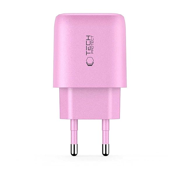 Ładowarka sieciowa Tech-Protect NCA30 PD 30W QC3.0 USB-A / USB-C - róż