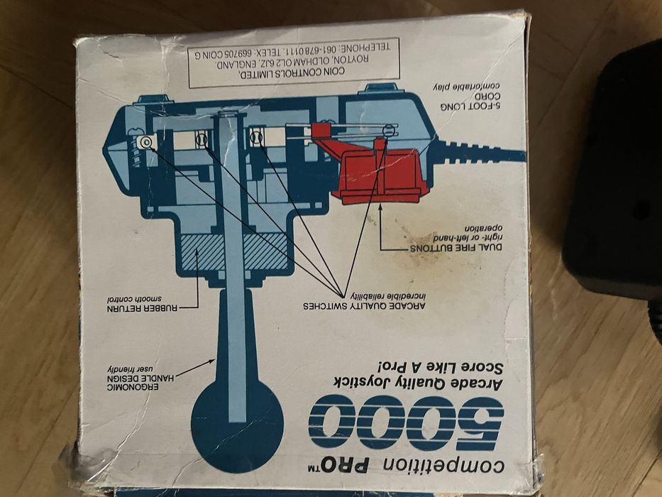 Competition Pro 5000 Joystick Atari Commodore pudelko adapter Spectrum