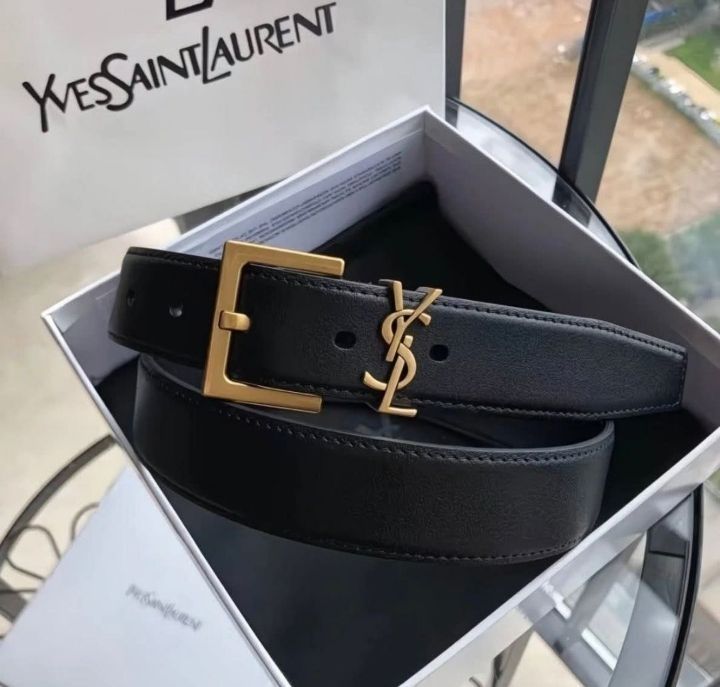 WYPRZEDAŻ Skórzany Paweł Damski YSL czarny złoty nowy