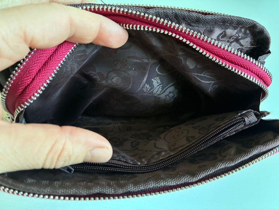 Portfel, mini torebka, czerwona