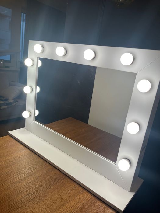 Lustro do makijażu SOLED, 10 żarówek LED, podświetlane