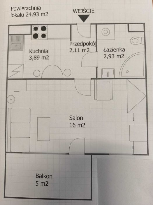 Na sprzedaż mieszkanie - kawalerka Olsztyn UL. KANTA