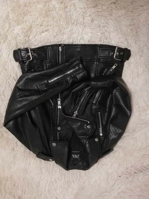 ramoneska Zara s 36 czarna ramoneska biker s 36 zara