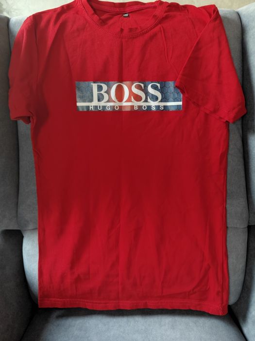 T-shirt bawełniany czerwony, rozmiar M-