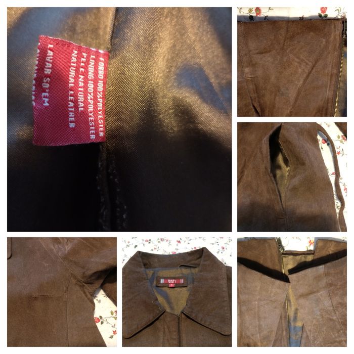 Casaco pele natural/ pelo sintético