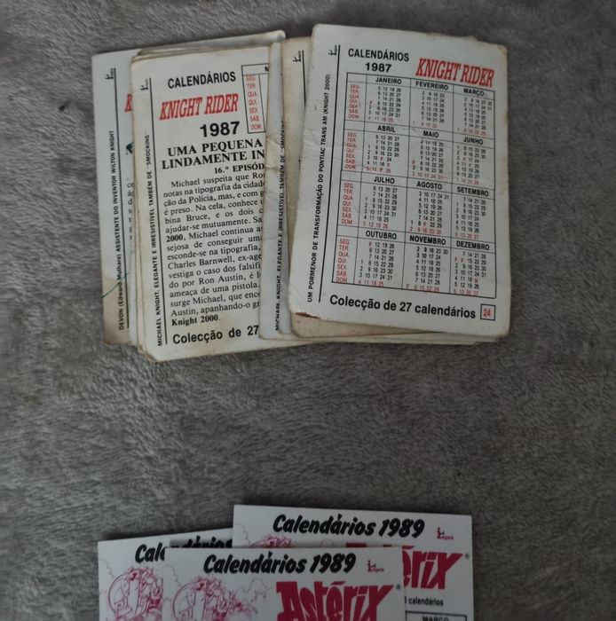 Calendários Antigos para Coleção