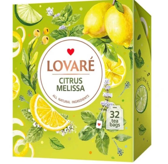 Lovare herbaty  Zielona Citrus Melissa 32 szt 1,5g * 5 opakowań