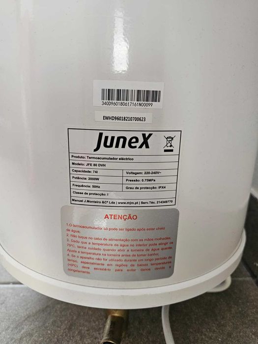 Termoacumulador elétrico Junex JFe 80 DVH