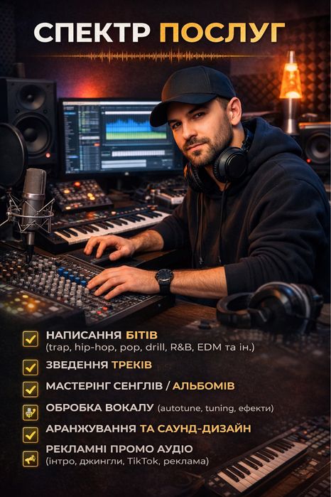 Пропоную повний спектр музичних послуг