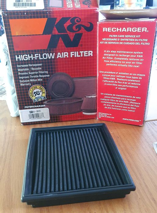 Filtro K&N de alto rendimento + kit limpeza para Peugeot / Citroen
