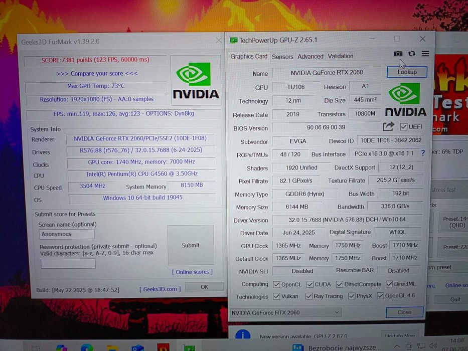 EVGA RTX2060 SC OC 6GB GDDR6 - PLOMBA, pudło! - do małej obudowy