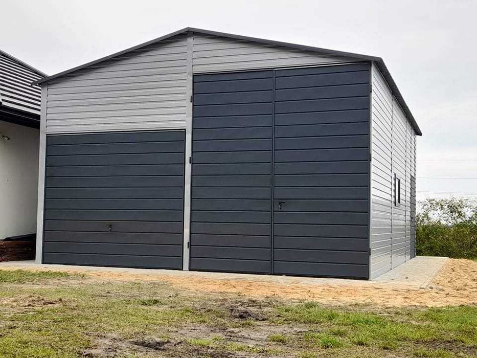 Garaż blaszany 6x8 magazyn blaszany Wiata blaszana solidna konstrukcja