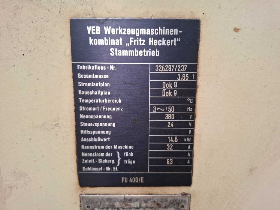 Frezarka Heckert FU 400/E 1989 r.