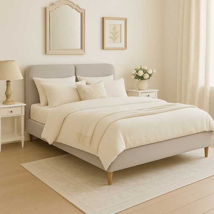 Łóżko Agata meble na wymiar tapicerowane  na nóżkach 30km od Wrocławia