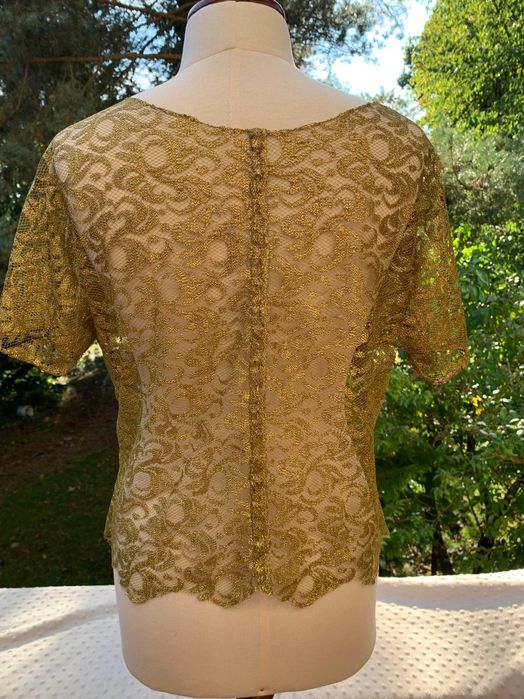 Złota koronkowa bluzka, rozm s do l