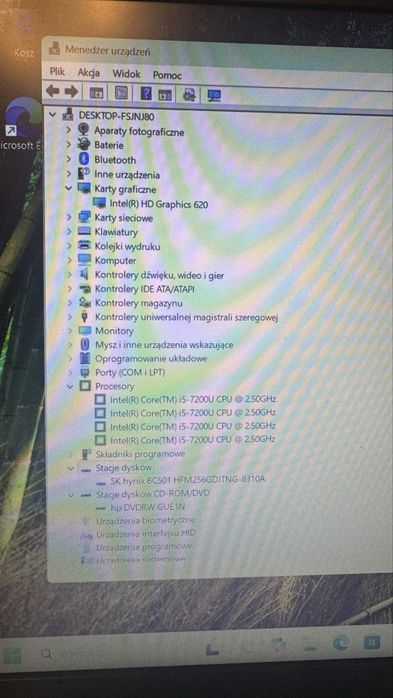 Hp probook 650 G3 i5 8/16 gb 256nvme 15,6FH mat RS232 COM Nowa bateria