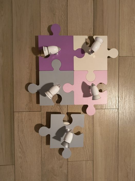Lampa + kinkiet puzzle stan bdb