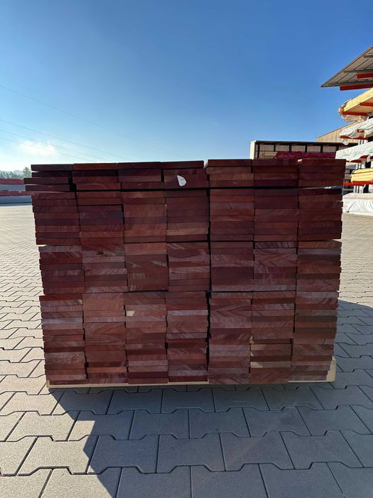 Deska tarasowa egzotyczna Padouk vermillion gładka KL. FAS KD 21x145