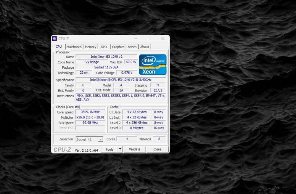 Intel Core i7 3770 (Xeon E3 1240V2)