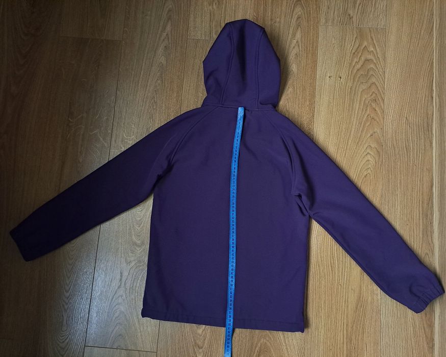 Флисовая фиолетовая демисезонная куртка кофта на молнии для девочки