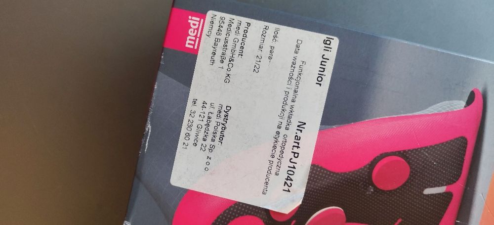 Wkładki ortopedyczne igli junior 21/22