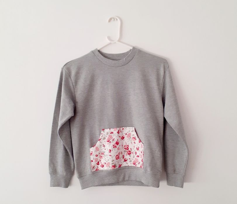 Camisola menina algodão cinzento