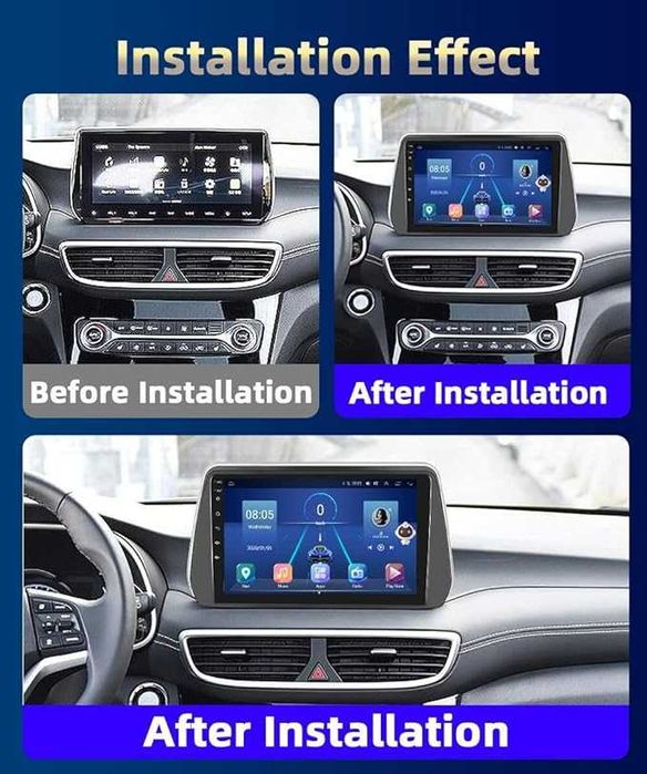 Штатна магнітола Hyundai Tucson  та Santa Fe усі покоління  Android 14