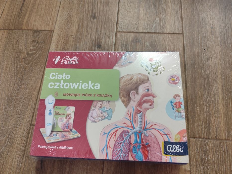 Czytaj z albikiem zestaw pióro+ książka ciało człowieka nowe