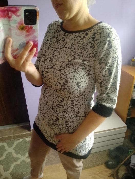 Tunika czarno biała