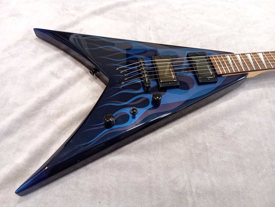 Gitara Jackson King V KVX10 Limited Edition 1997 - Blue Ghost Flames