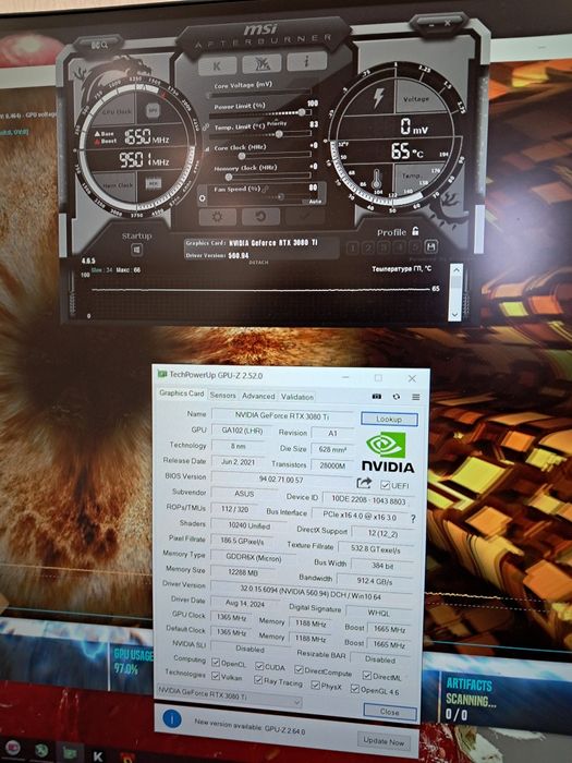 Видеокарта КАК НОВАЯ ASUS TUF RTX 3080  10Gb GAMING на пломбе, ОБМЕН