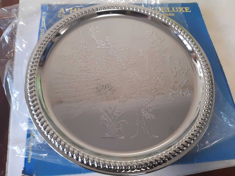 2 bandejas cromadas 42cm e 33cm, NOVAS