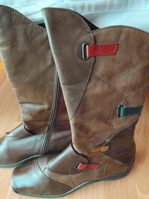 Super Zestaw Skórzana torebka plus kozaczki Venezia plus kurtka