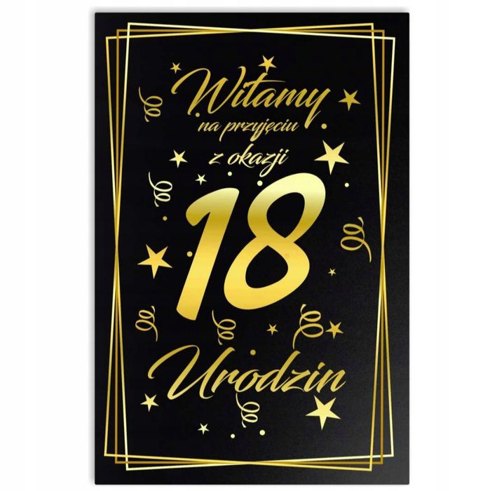 Tablica powitanie 18 urodziny