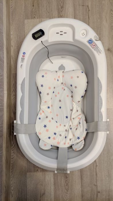 Дитяча ванночка складна Primabobo Ola з термометром і подушкою