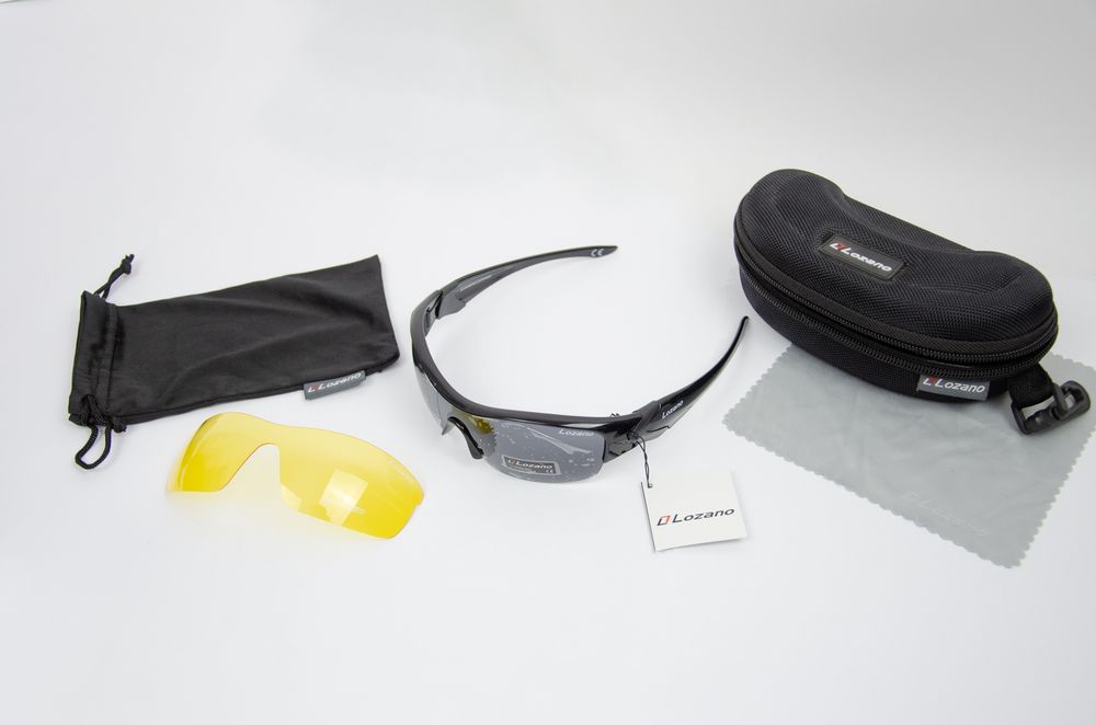 okulary polaryzacyjne sportowe męskie czarne lozano