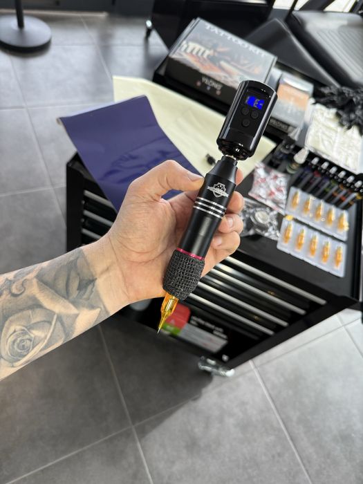 Kit Tattoo/ Tatuagem COMPLETO Sem fios com Pele Treino/ Instruções etc