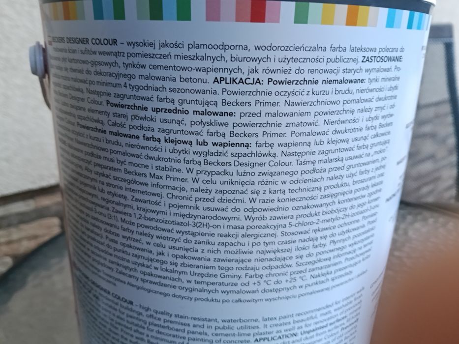 Farba do wnętrz plamoodporne 5l