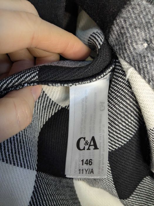 C&A koszula flanelowa w kratę ciepła rozm. 146
