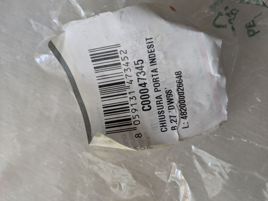 Fechadura porta Máquina lavar loiça Indesit