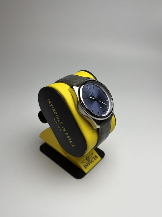 Invicta 47800, чоловічий годинник зі шкіряним ремінцем, інвікта