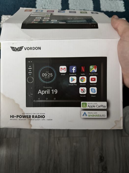 Radio Vordon Apple carplay androidauto